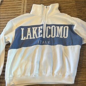 Hollister White Zip-Up Hoodie